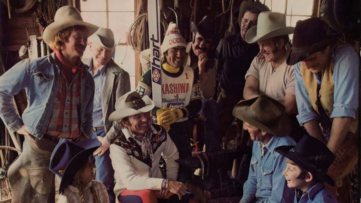 a group of skiers at Steamboat in the 1980s