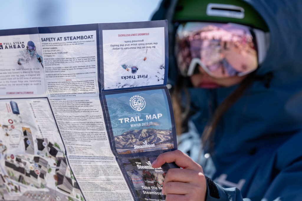 Studying the Steamboat Trail Map