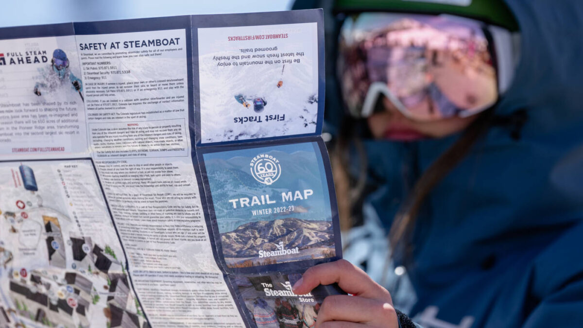 Studying the Steamboat Trail Map