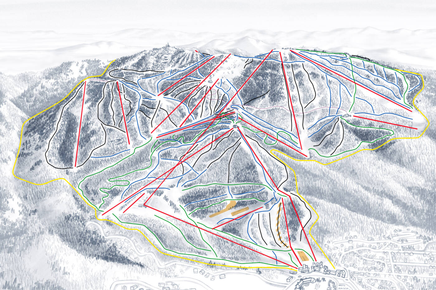 The Making Of A New Steamboat Trail Map Blog Steamboat Com   Steamboat Trail Map Sketch 04 W Trail Lines 